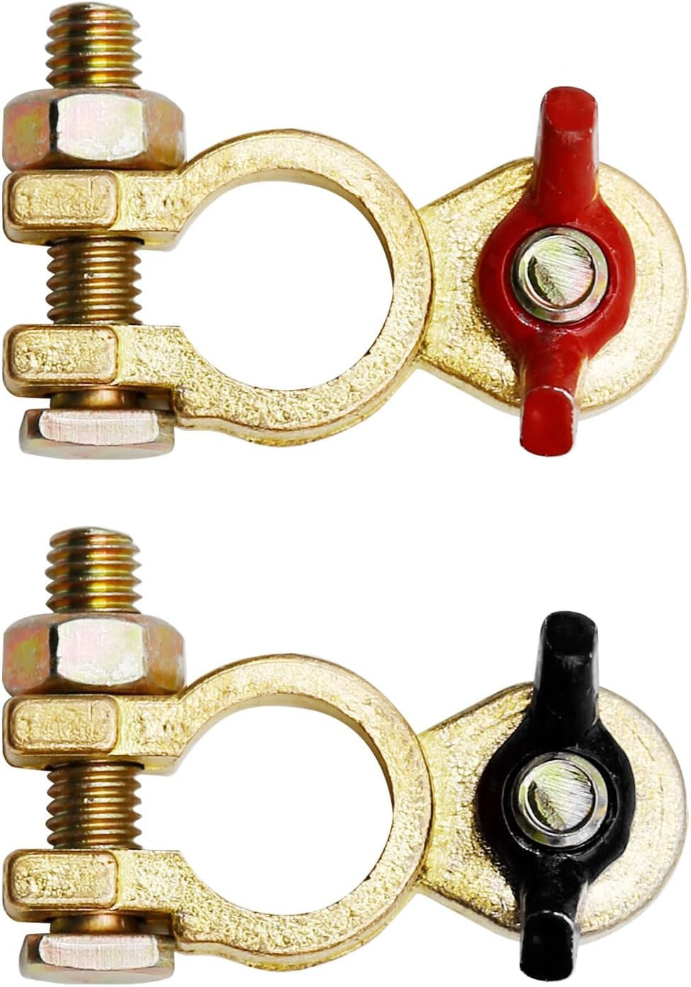 4 Pairs Brass Marine Grade Battery Terminal Top Post, Battery Terminal Connector