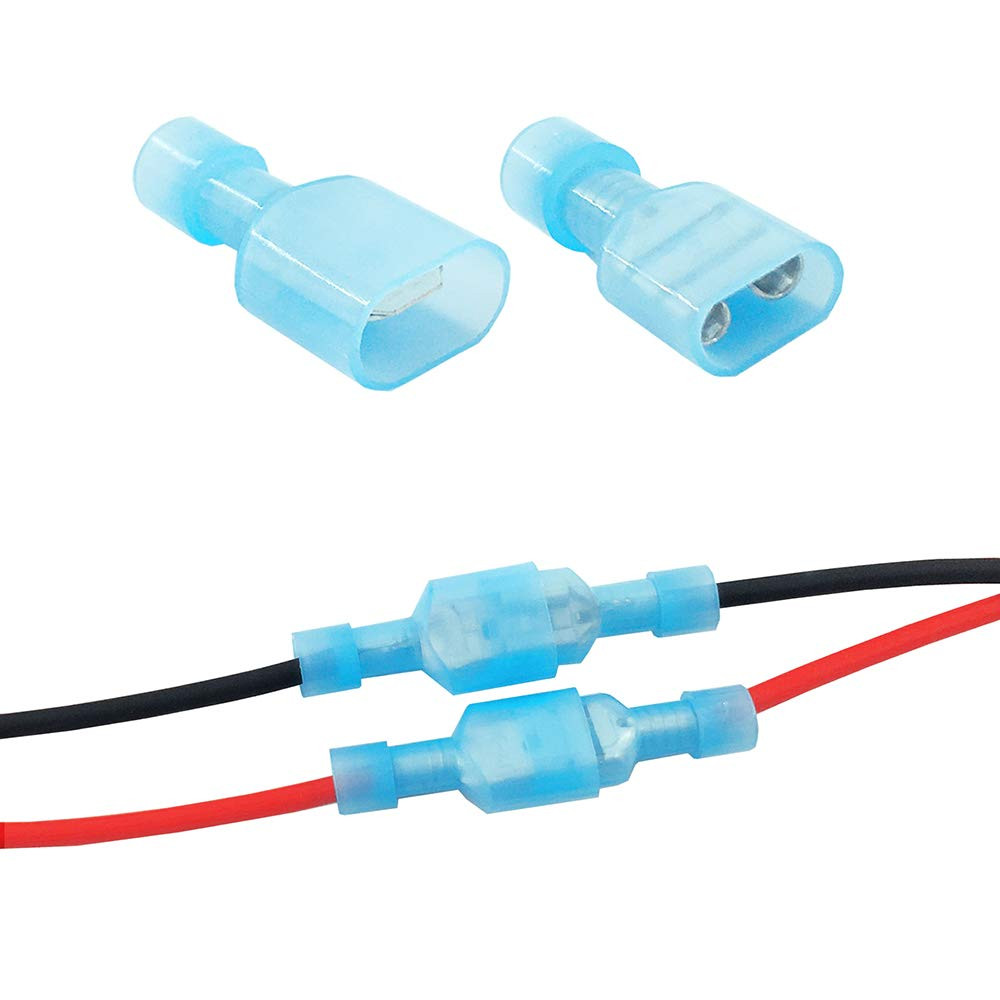 (200 Pcs) MCIGCIM 16-14 Gauge Spade Disconnect Wire Connectors, Fully Insulated