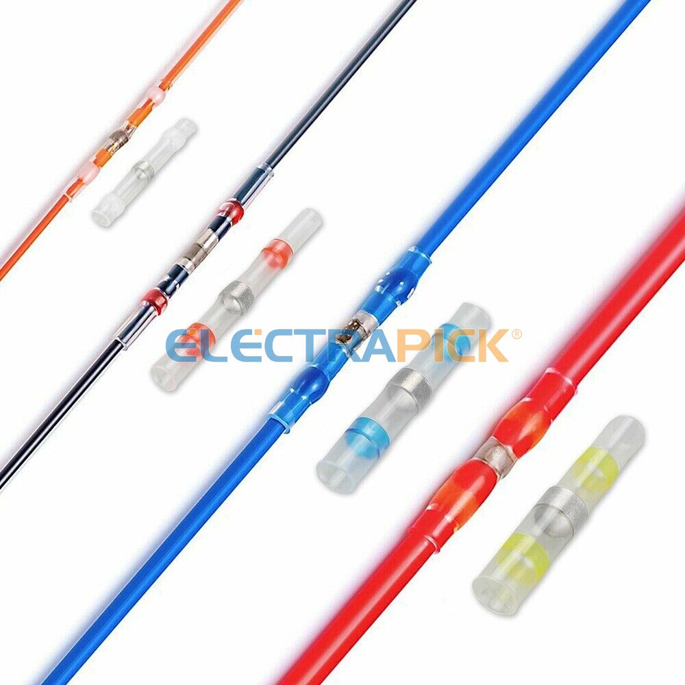 340 PCS Waterproof Solder Seal Sleeve Heat Shrink Butt Wire Connectors Terminals
