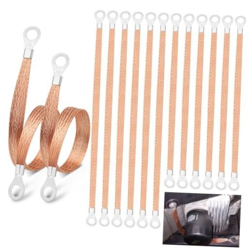 PCS Ground Straps, 10/Inch Universal 10 Inch+12 Inch (Copper Braided) 12