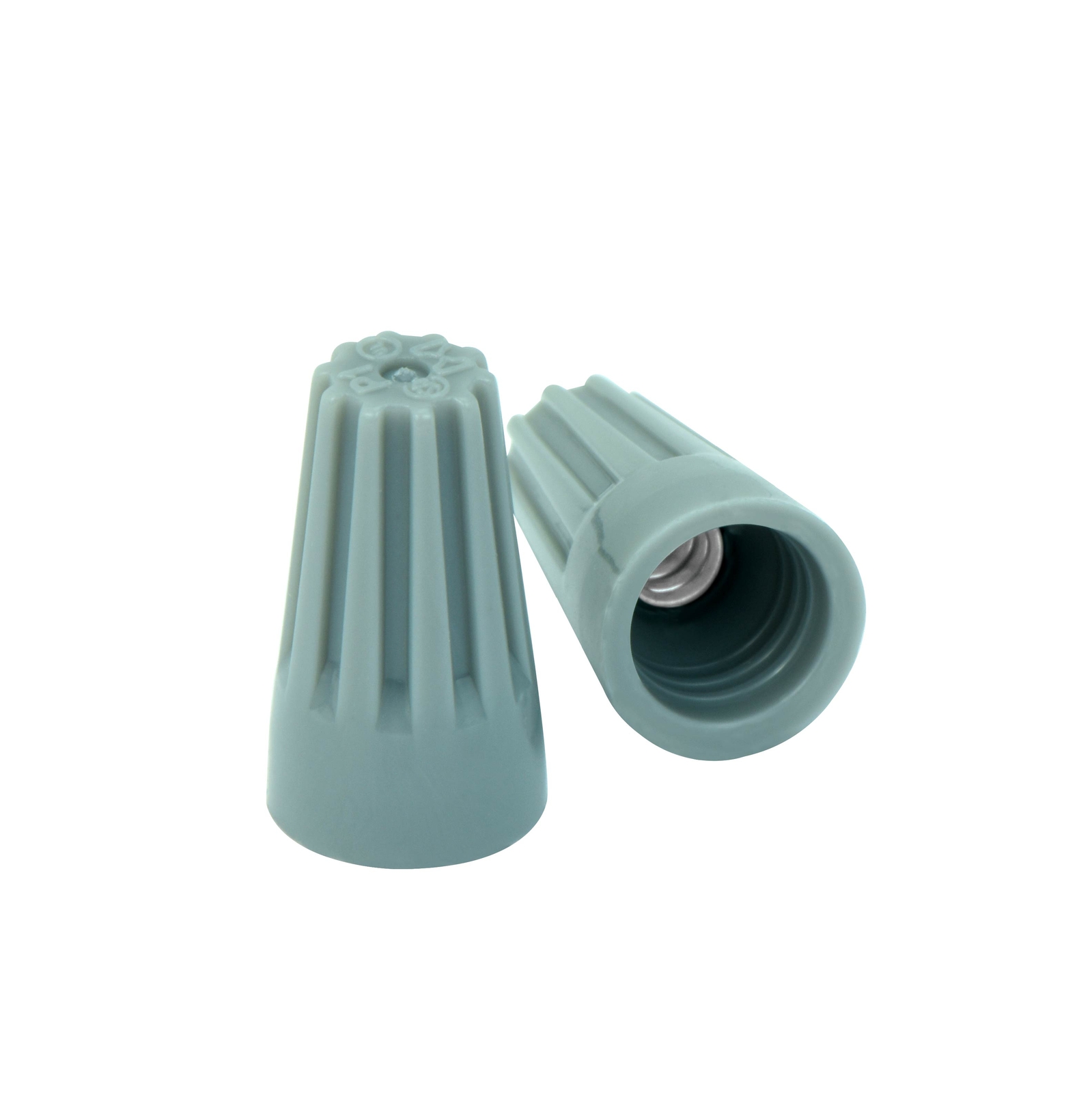 100 Twist-On Wire Caps Terminal Connector Gray 22-16GA AWG Gauge Caps Closed End
