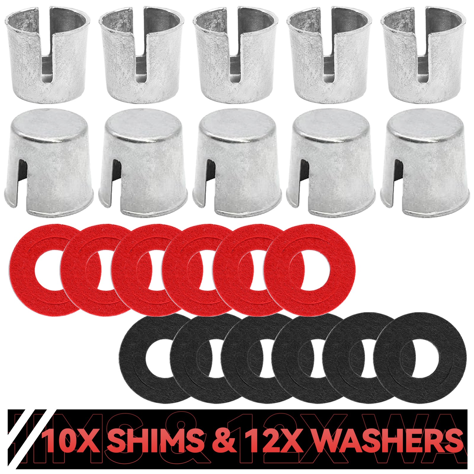 10x Battery Post Terminal Shims w/ 12x Washers Lead Terminal Caps Top Repair