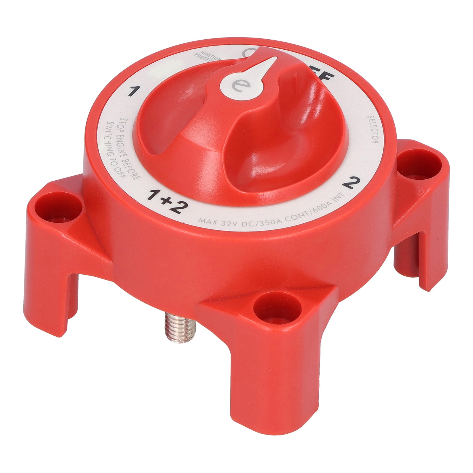 Battery Switch 4 Position 3/8in-16 Terminal IP66 Waterproof For Motorhomes 32V