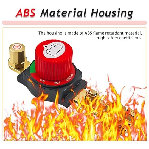 2025 New Top Post Battery Disconnect Switch,12-48V Car Battery Kill Black