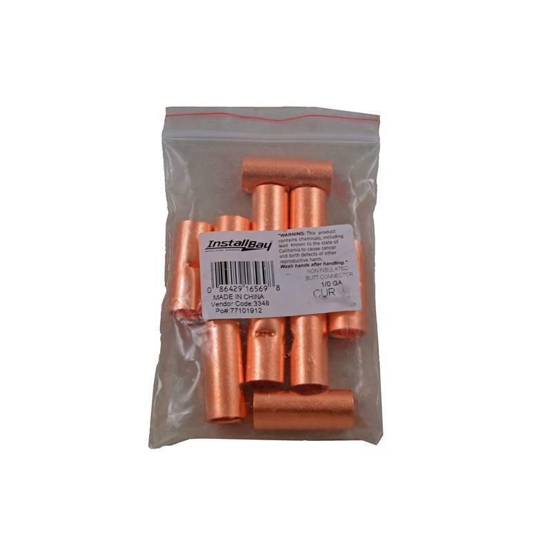 The Install Bay by Metra CUR4 Copper Uninsulated 4 Gauge Butt Connector (25/pk)