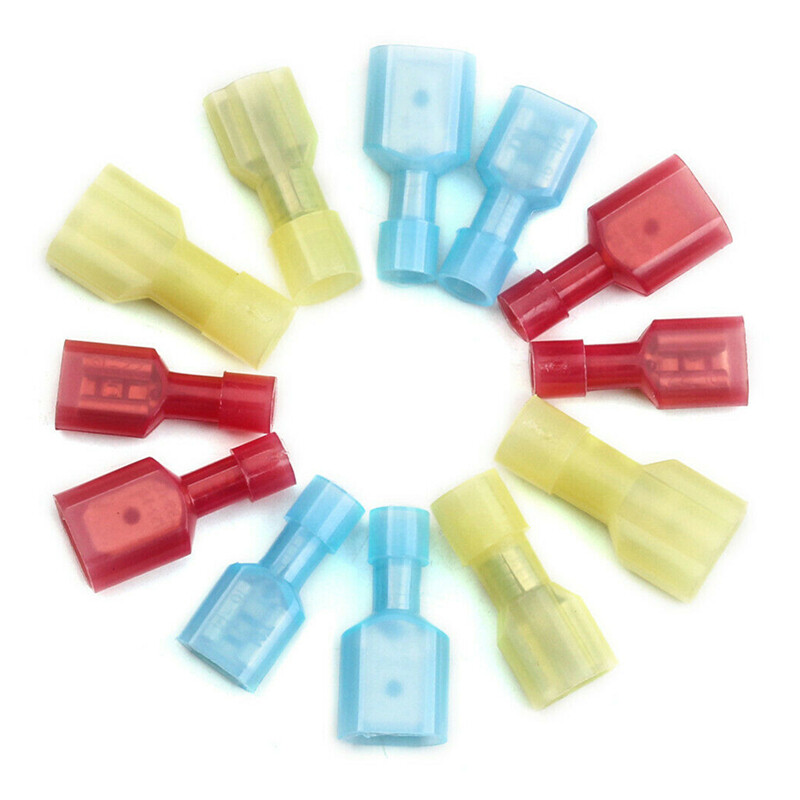 240X Insulated Spade Terminal Male Female Crimp Quick Disconnect Wire Connectors