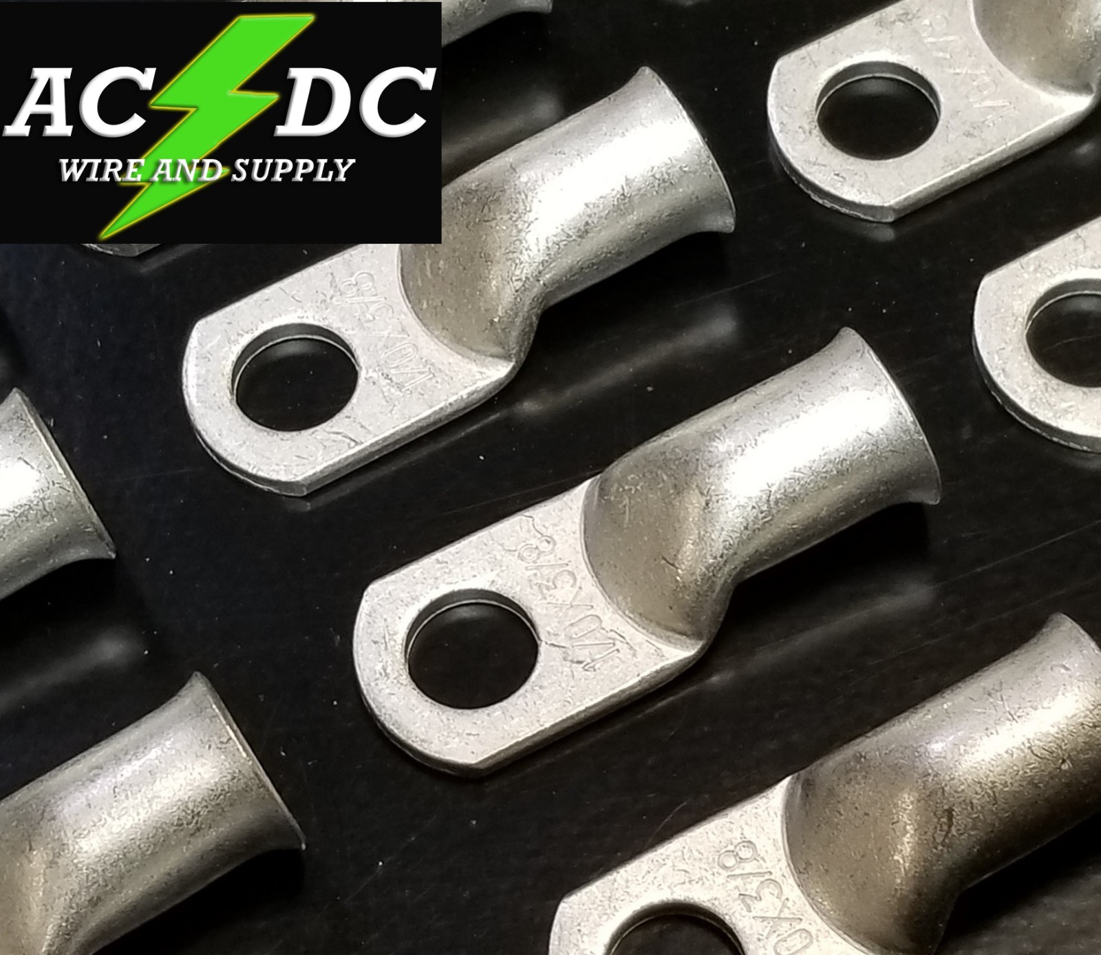 (1) 1/0 AWG Ring 3/8″ Hole Terminal Lug Tin Plated Copper Cable lug Gauge
