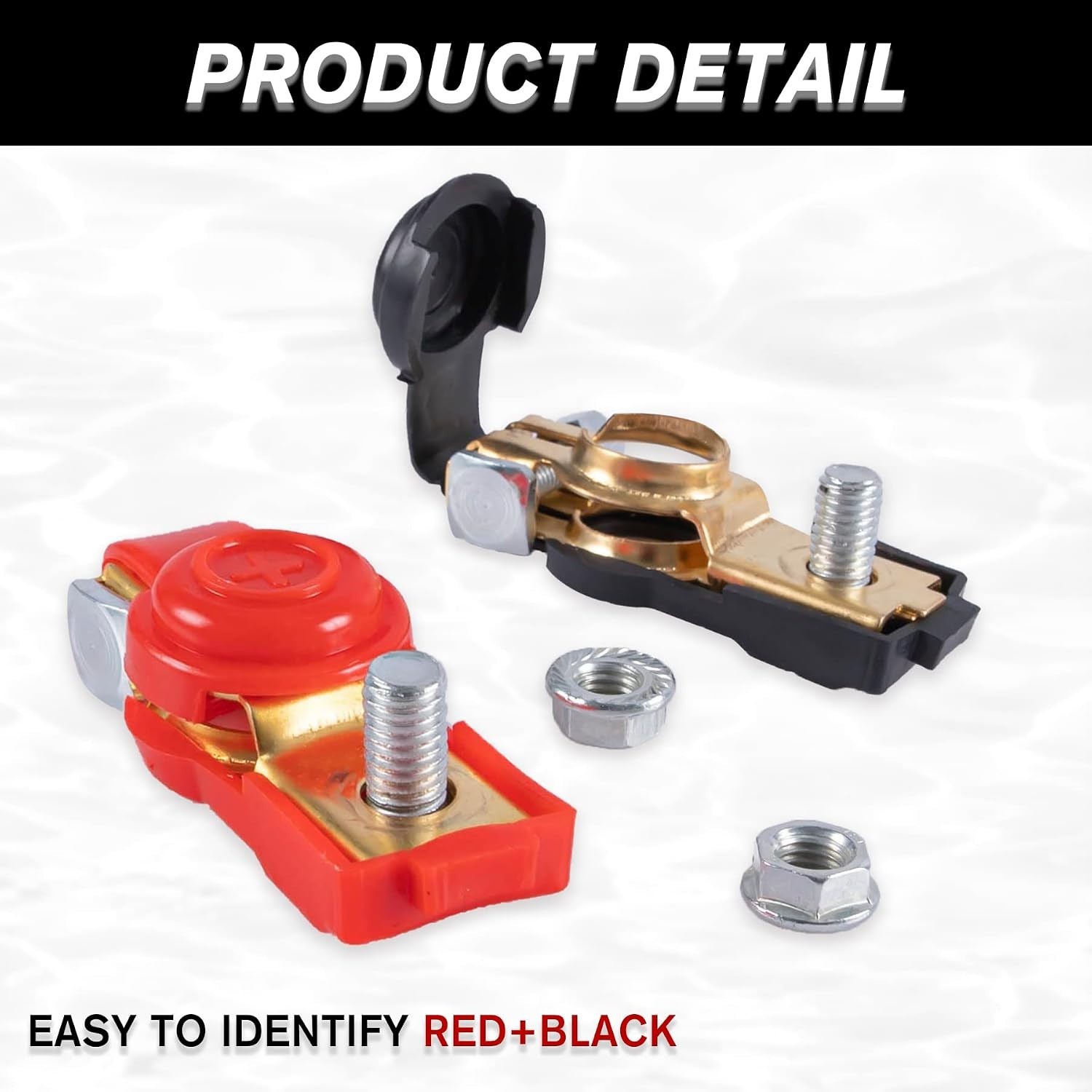 Car Battery Terminal Connector Kit Compatible with Cars Vans Trucks RVs 18mm …