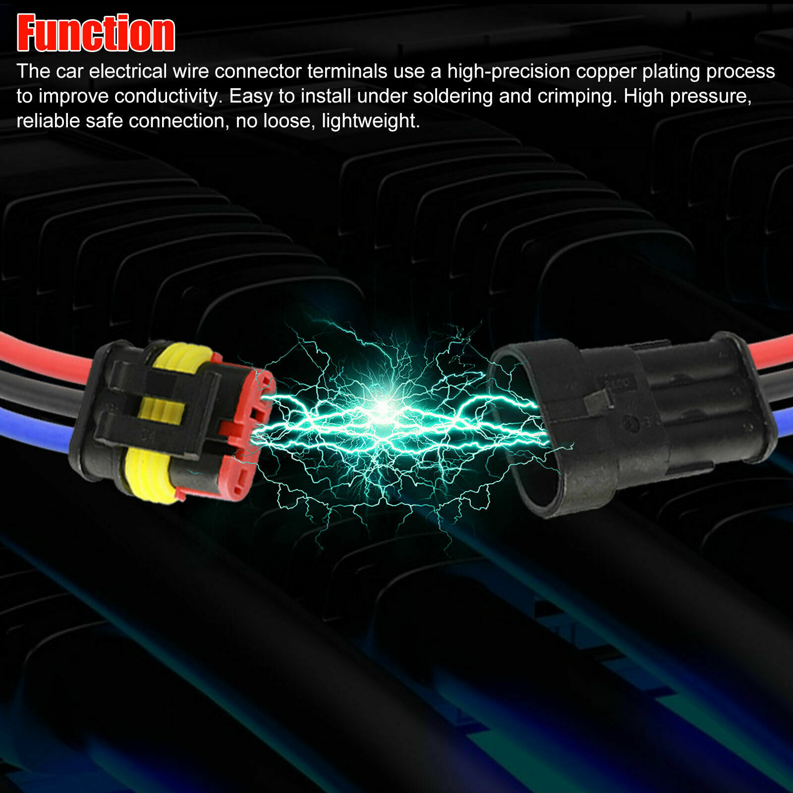 26 Sets Waterproof Car Auto Electrical Wire Connector Plug 1-4 Pin Way Plug Kit