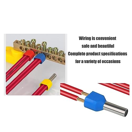 500pcs Double Wire Ferrules Kit – Twin Ferrule Connectors, AWG 14-22