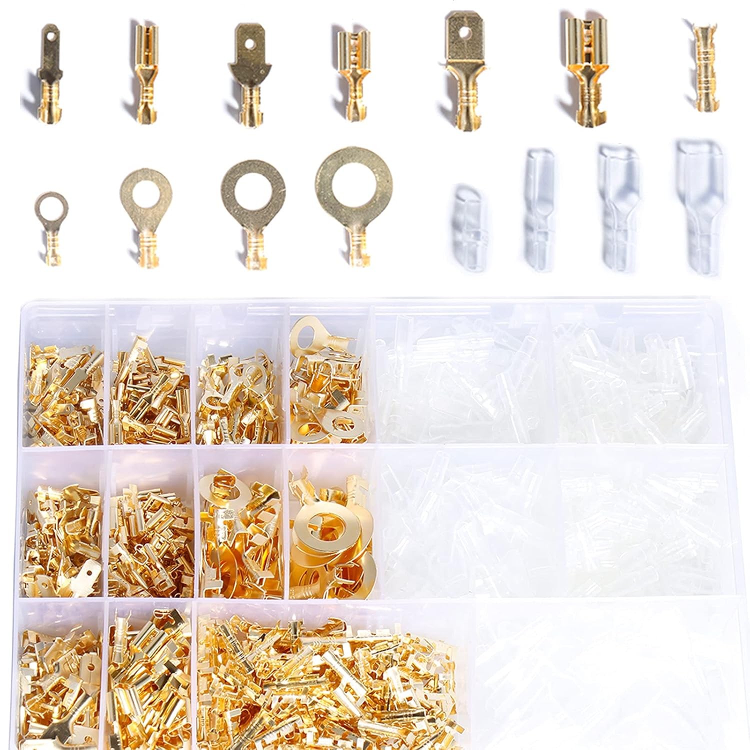 1000Pcs Assortment Spade Male Female Terminals Electrical Wire Crimp Connectors