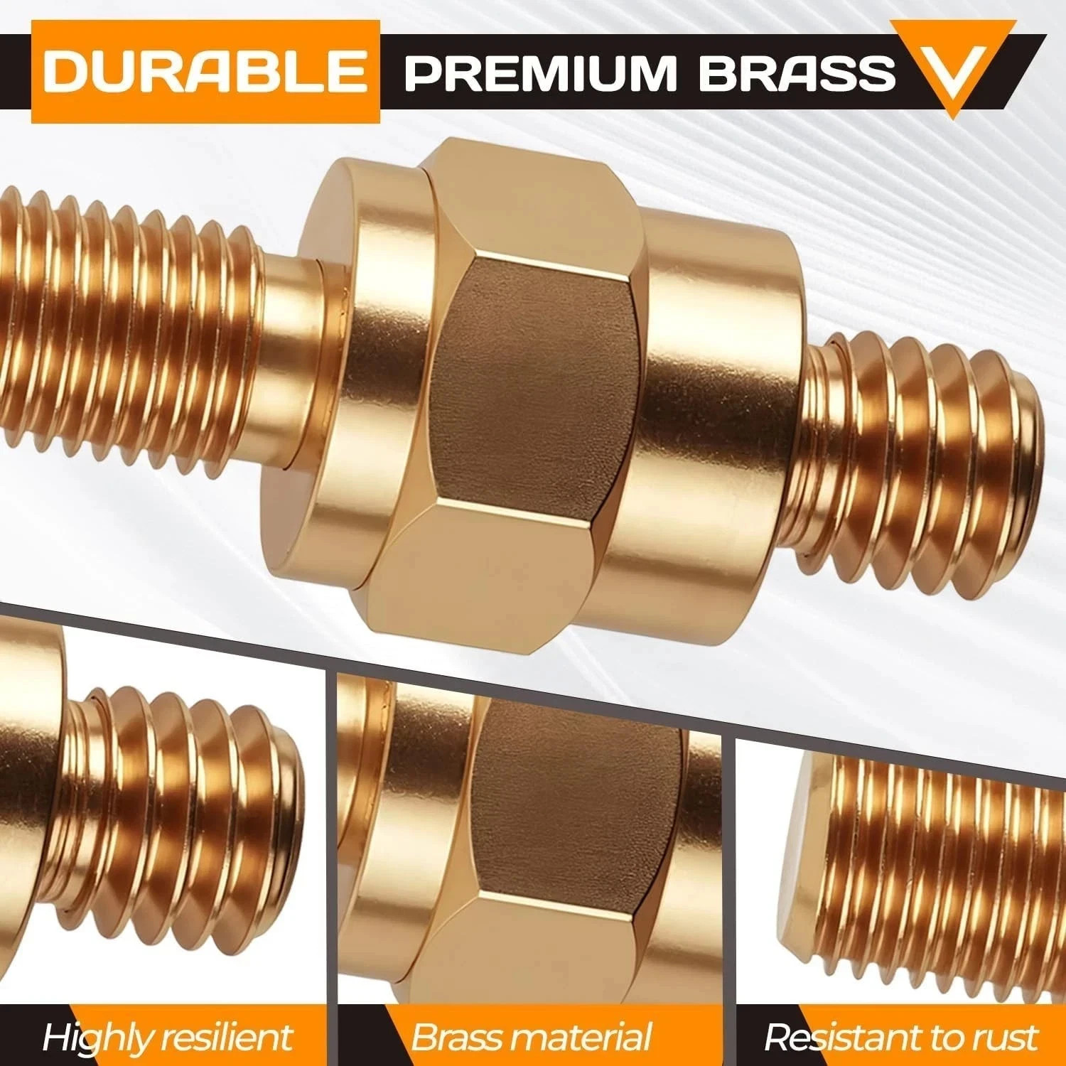 2 Set Side Post Battery Terminal Extension Bolt with Nuts,3/8″-16 Coarse and 3/8