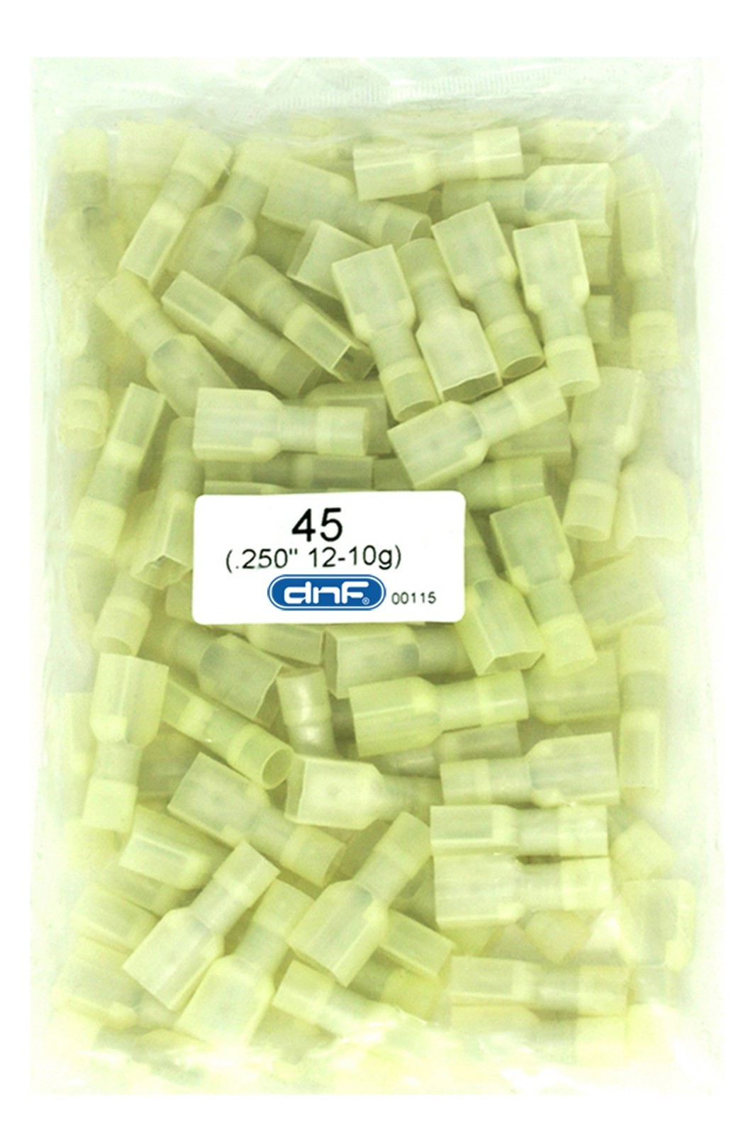 (100 PACK) 12-10 AWG NYLON FULLY INSULATED MALE QUICK DISCONNECT SPADE CONNECTOR