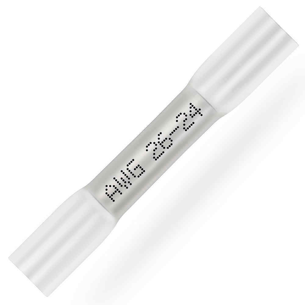 20/200PCS 26-24AWG Heat Shrink Butt Wire Splice Connector Crimp Terminals USA