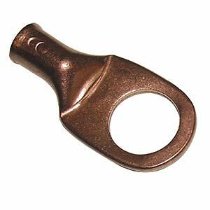 1/2″ ID COPPER RING TERMINAL HEAVY DUTY SEAMLESS #6 GAUGE-10PK