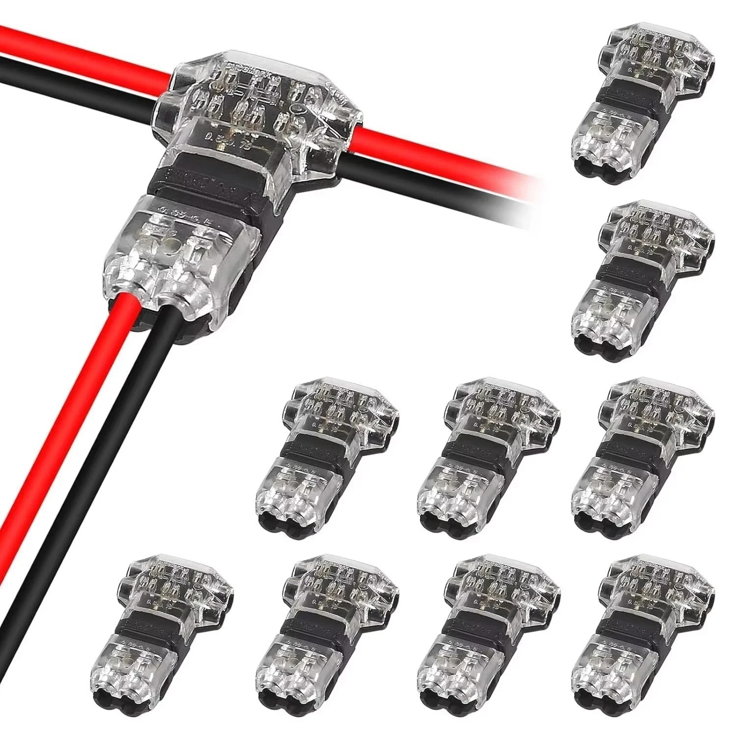 20PCS T-Tap Wire Connectors 22-18 AWG Quick Splice Low Voltage