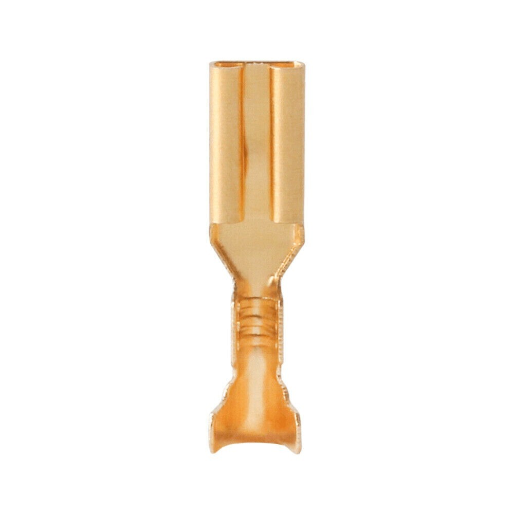 200PCS Non-insulated Female 2.8mm Spade Terminals Brass Crimp Wire Connectors US