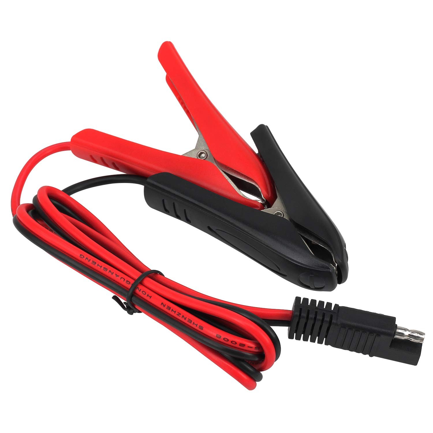 1 Pack 3.2FT 1m Alligator Clip, SAE Connector, 12V, 2 Pin Quick Disconnect