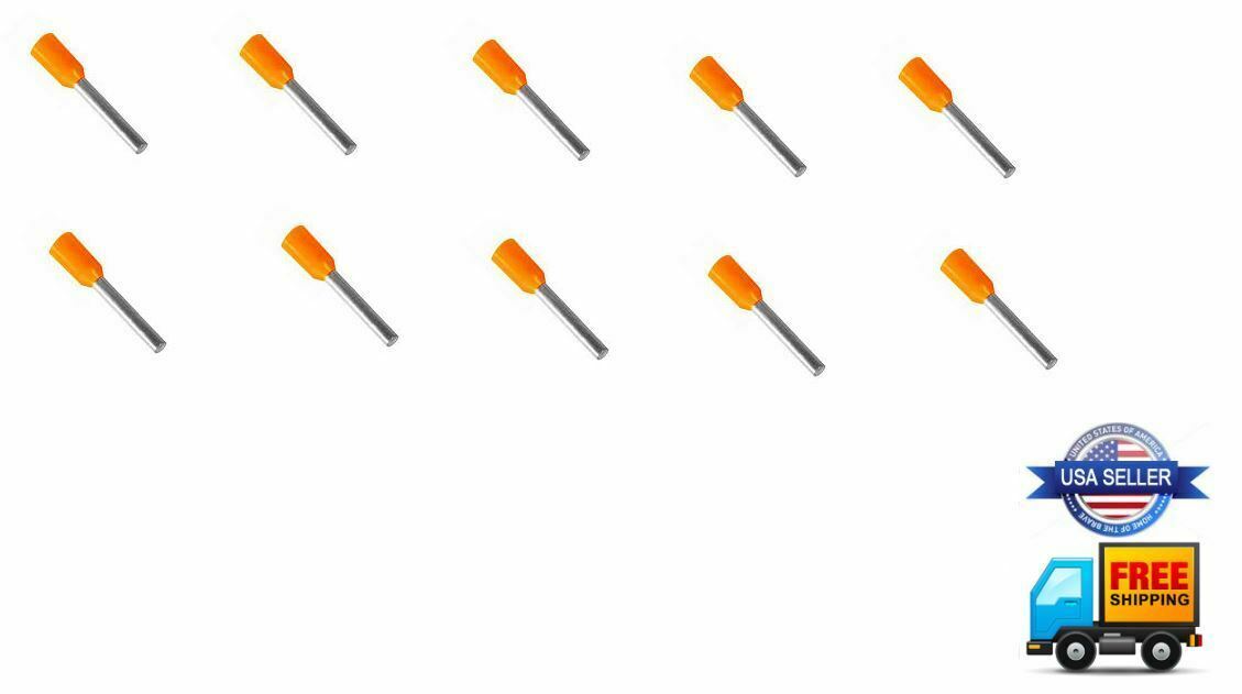 10pcs 22 Gauge Wire Ferrule Amplifier Speaker 22 AWG Tin Copper Amp Ferrules
