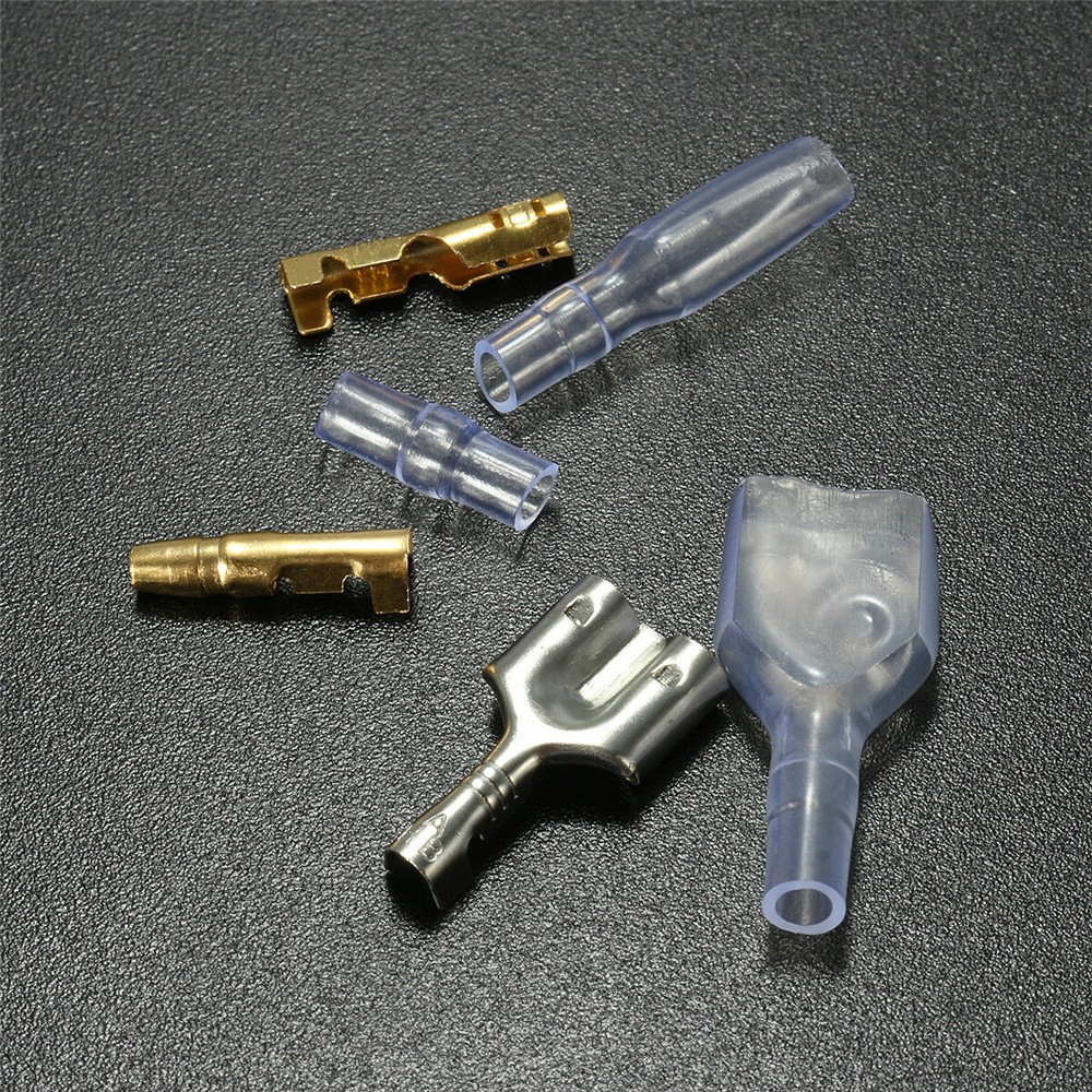 280pcs Female Male Double Bullet Connector 4.0mm Wire Terminal Insulating Sleeve