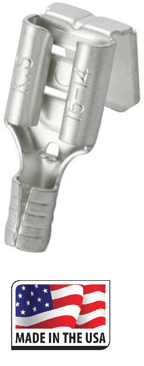 (50) Uninsulated 14-16 AWG Ga Piggyback Quick Disconnect Terminal .250″ 16-14 ga