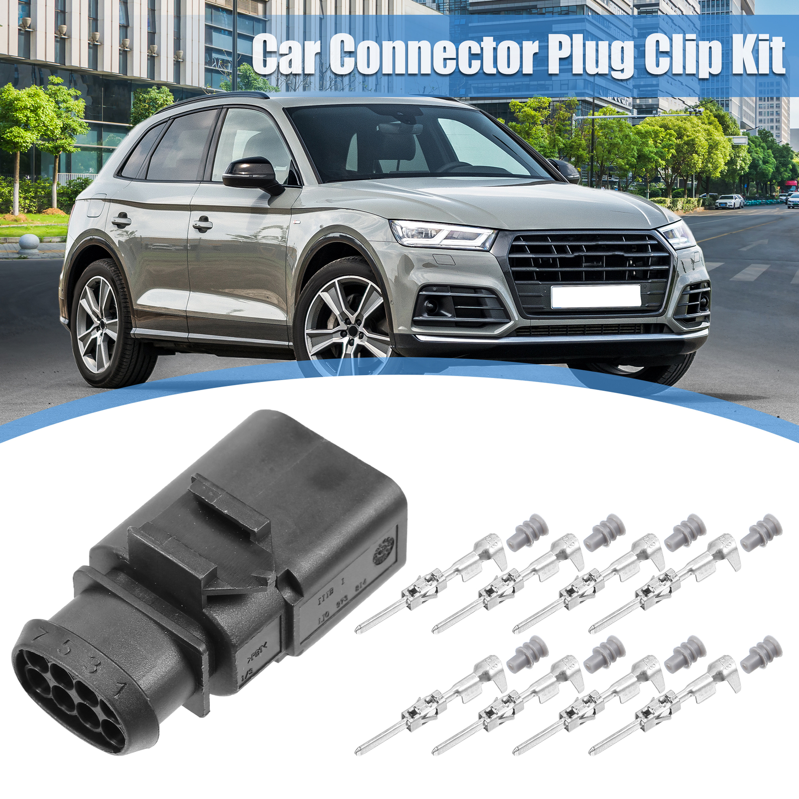 1 Set No.1J0973814 8 Pin Sealed Male JPT Connector Plug Kit for VW for Audi