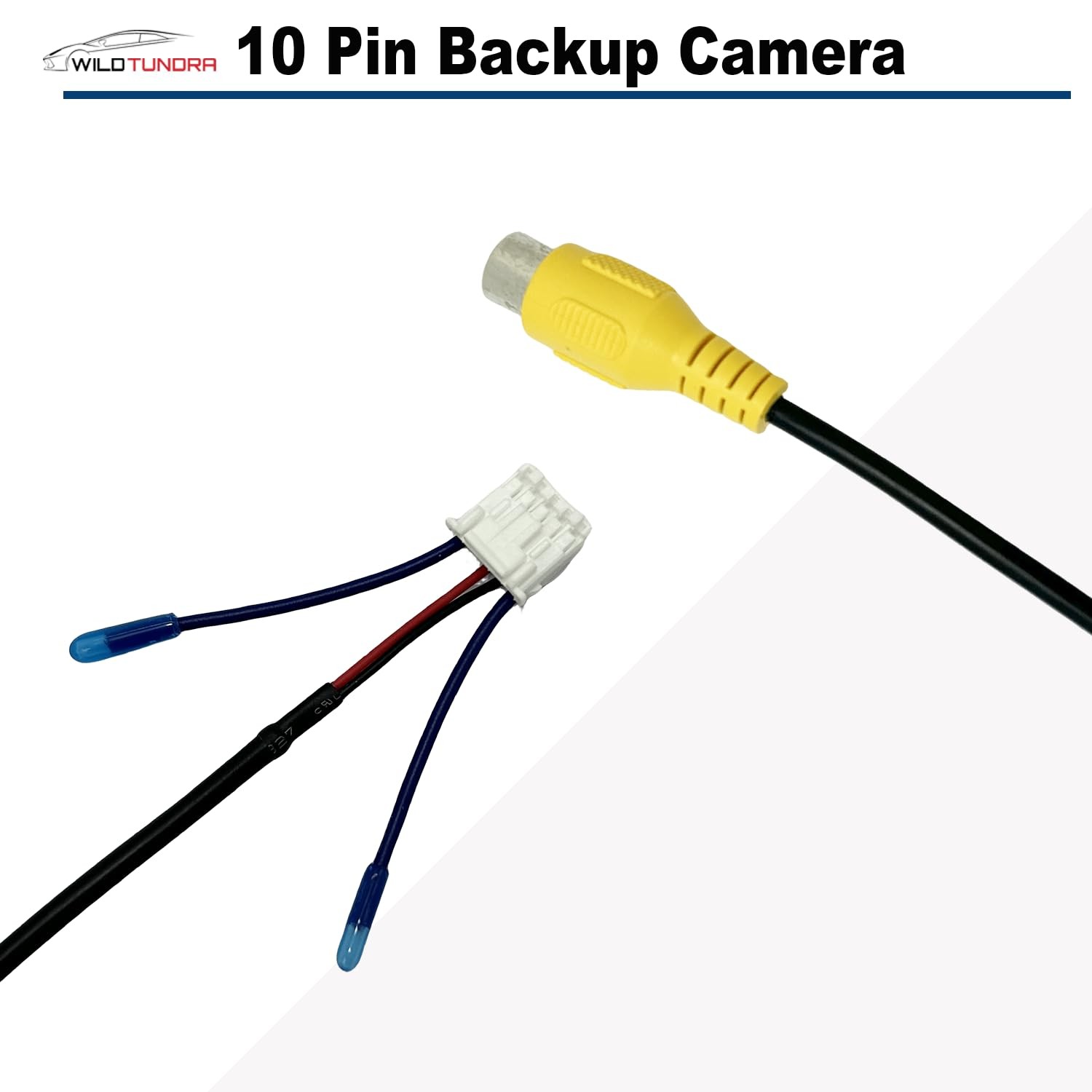 10 Pin Backup Camera Harness Adapter for Android Car Stereo RCA Small, Black