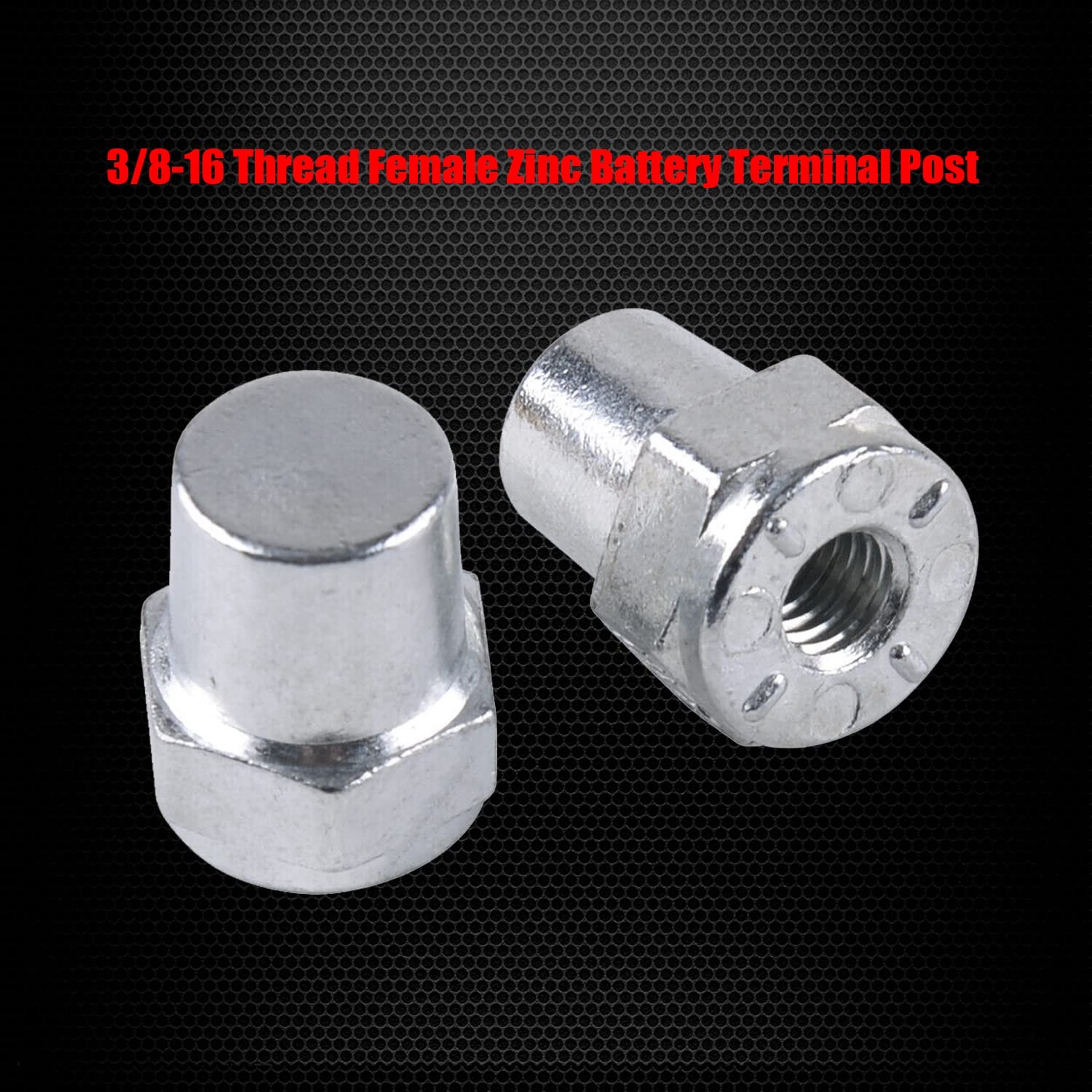 3/8-16 Thread Female Zinc Battery Terminal Post Adapter Battery Charging Pos