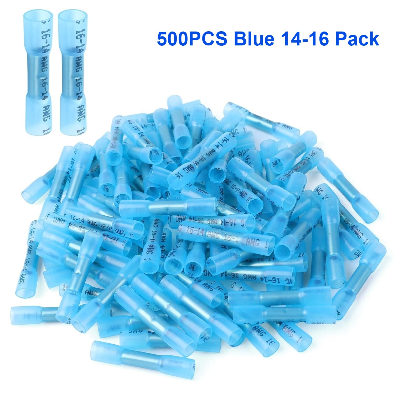 Treeligo 10-26 AWG Blue RED Heat Shrink Wire Connectors Waterproof Seal Terminal