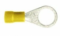 Vinyl Insulated Ring Tongue Terminal 3/8″ Inside Diameter 12-10 Gauge (Yellow)