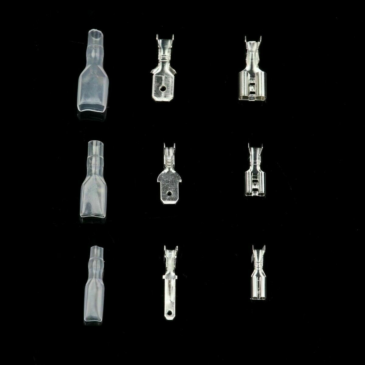 360PCS 2.8/4.8/6.3mm M/F Spade Crimp Terminals Kit Electrical Wire Connector Set