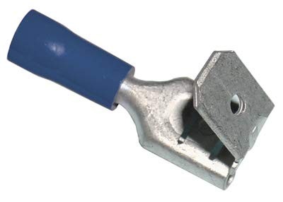 Female-Male Piggy-Back Adapter 16-14 Gauge .250″ Blue -100PK