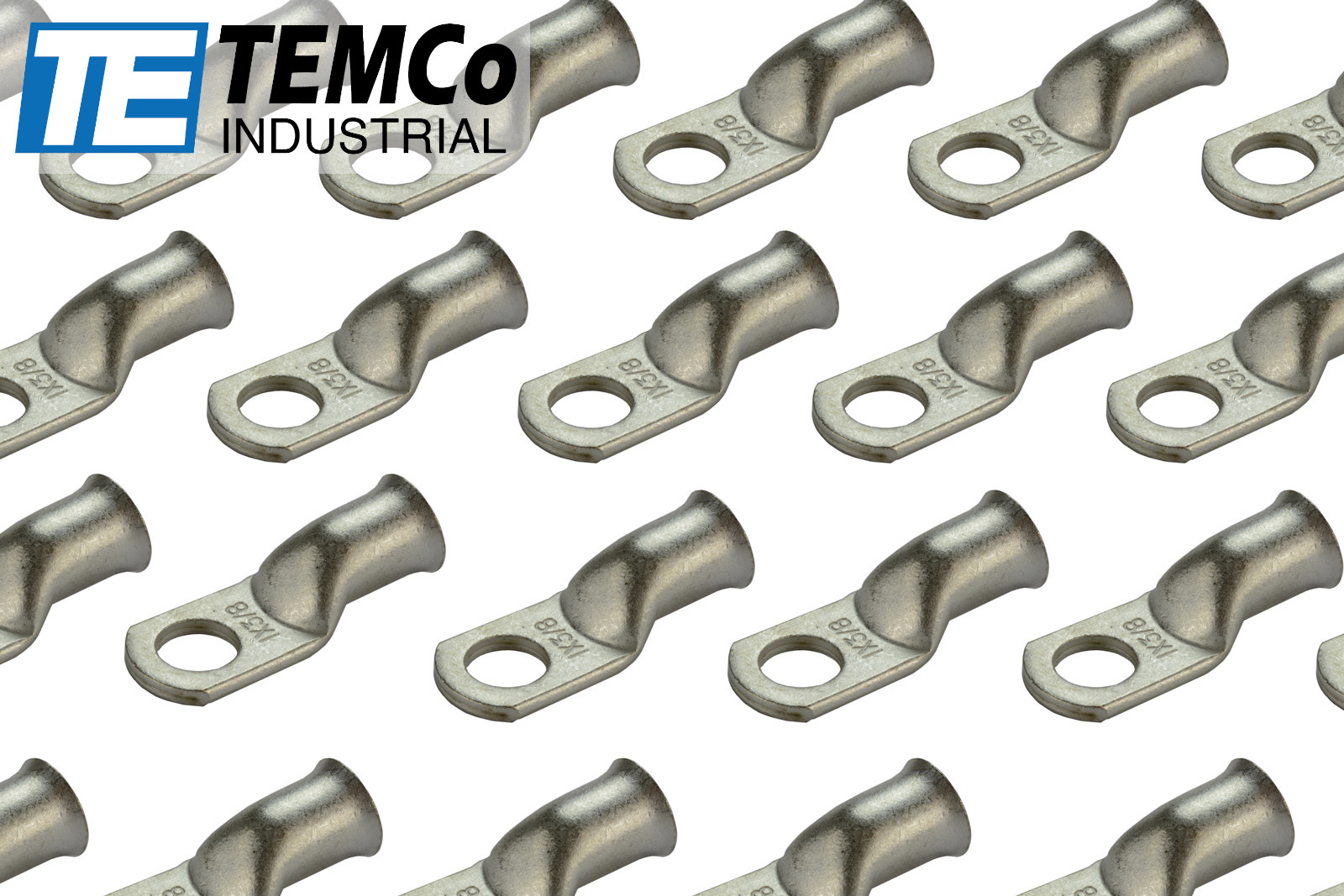 25 Lot 1 AWG 3/8″ Hole Ring Terminal Lug Tin Plated Copper Uninsulated Gauge