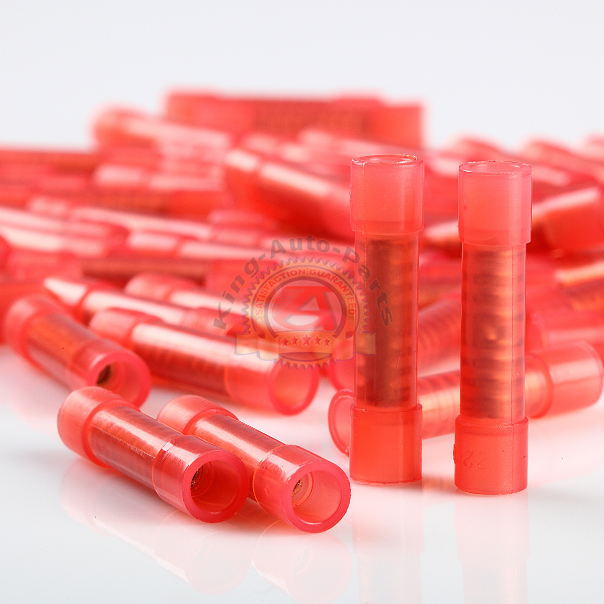 100 pcs Red NYLON Wire Butt Connector Crimping Terminals 22-18 Gauge