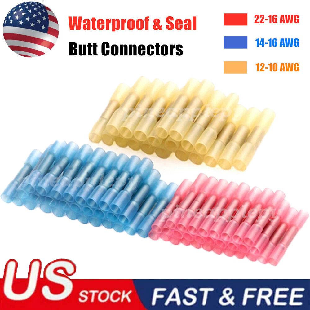 400PCS Heat Shrinkable Wire Connector Marine Grade Waterproof Wire Connector Kit