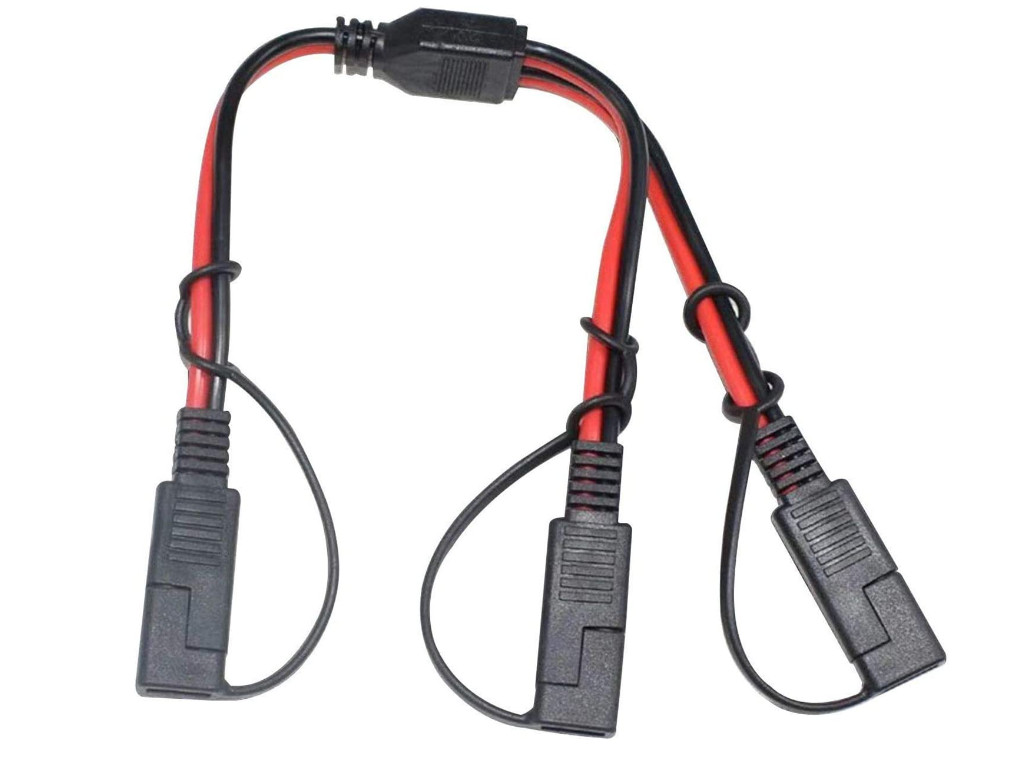 Marine 20A 14AWG Y Splitter 1 to 2 SAE 11.8″ Extension Cable