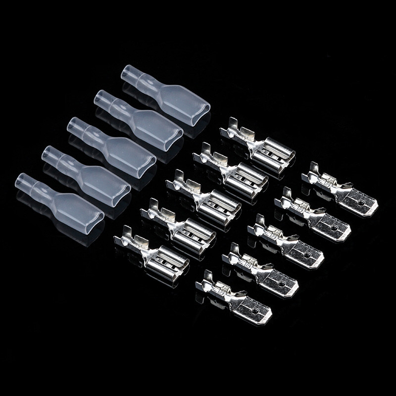 200PCS Electrical Male Female Spade Terminal Kit Wire Crimp Connectors Set