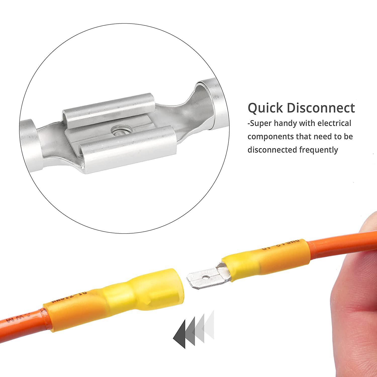 220PCS Spade Heat Shrink Wire Connectors Waterproof Electrical Crimp Terminals
