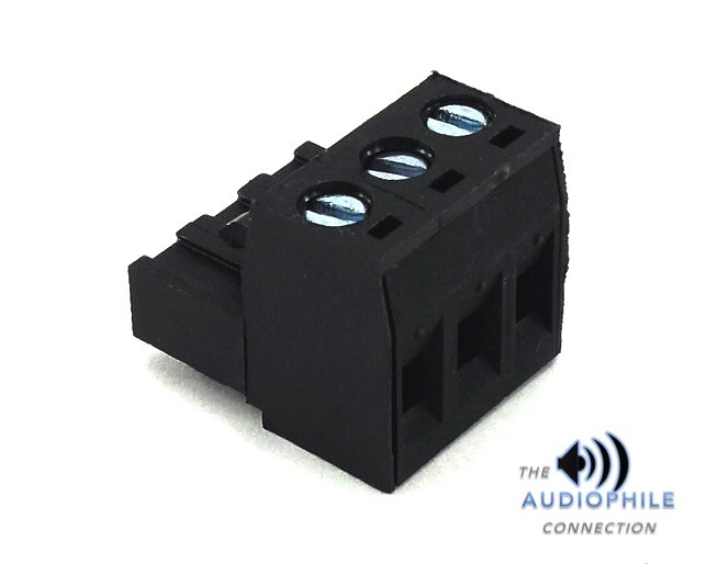 NEW BLACK 3 PIN TERMINAL POWER WIRE PLUG ~ FOR KICKER ZAPCO MEMPHIS MOSCONI