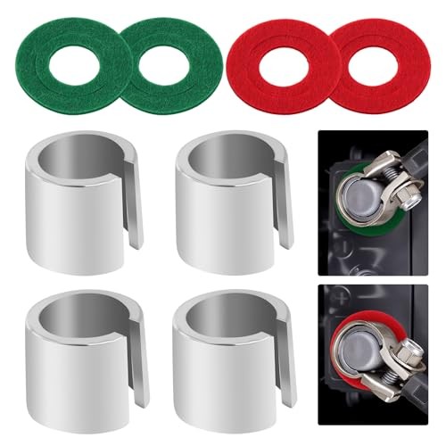 4PCS Car Battery Terminal Shim Kit with 4PCS Washers,Positive & Negative Car