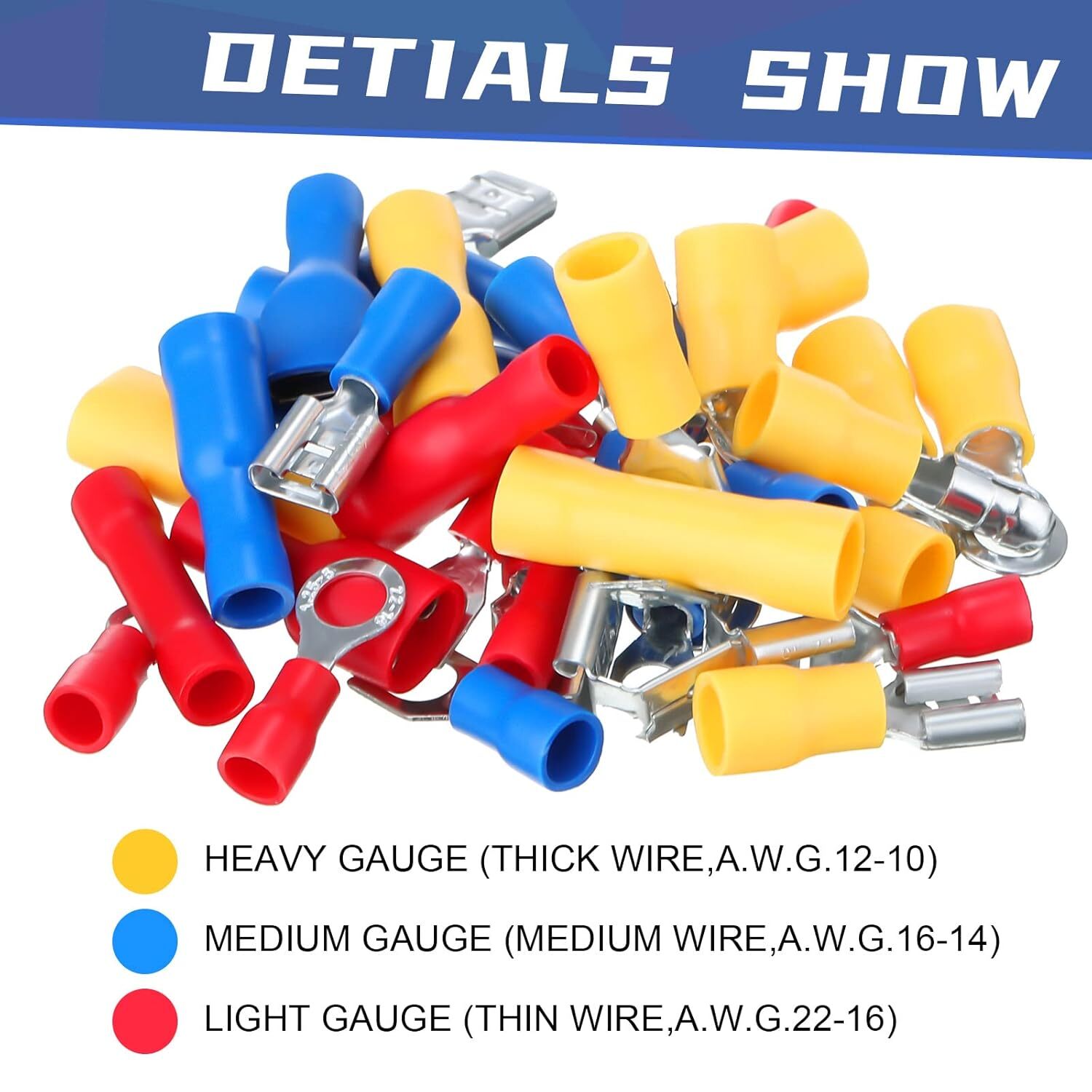 545/280PCS Assorted Crimp Spade Terminal Insulated Electrical Wire Connector Kit