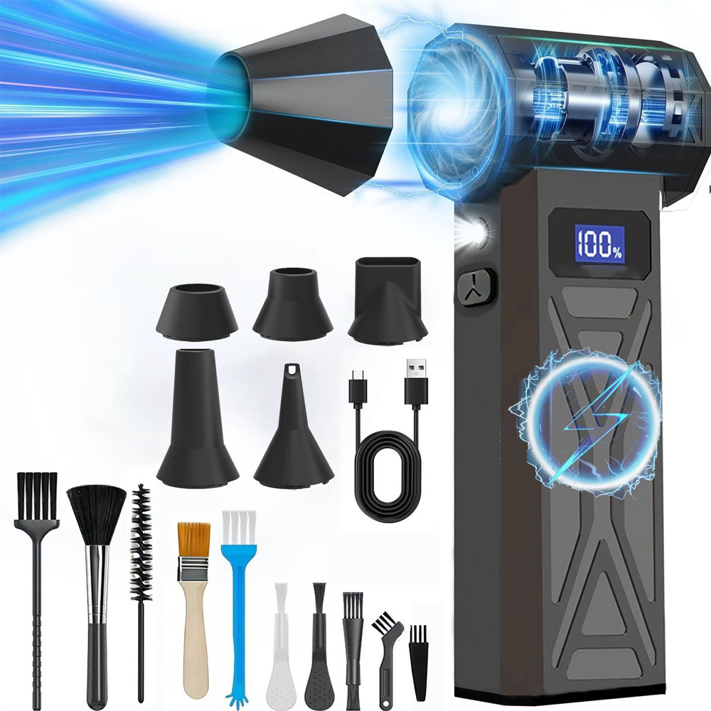 Electric Compressed Air Duster 300000RPM Super Power Cordless Dust Air Blower