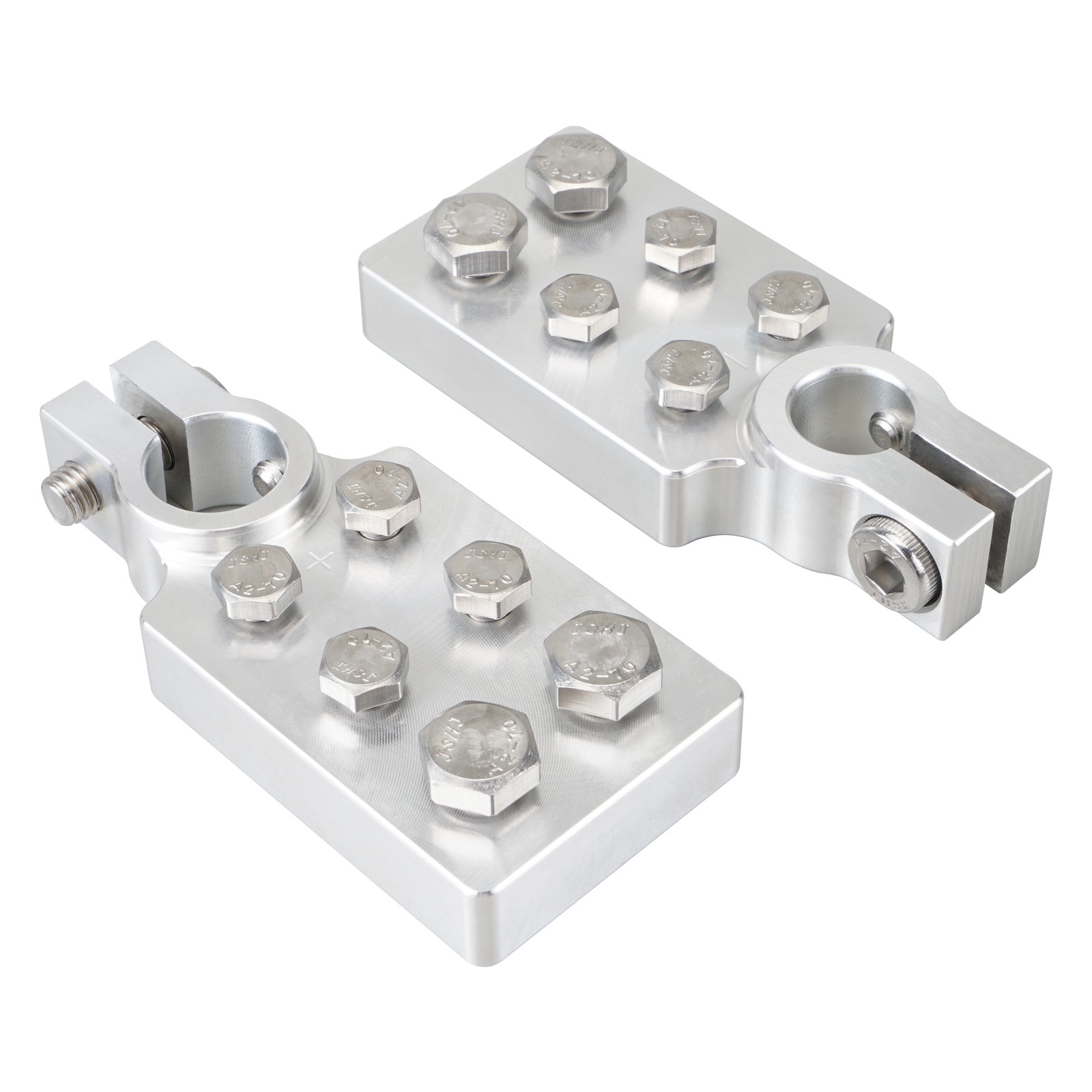 BEVINSEE Car Audio 6 Spot Battery Terminal For Standard SAE Post Style Batteries