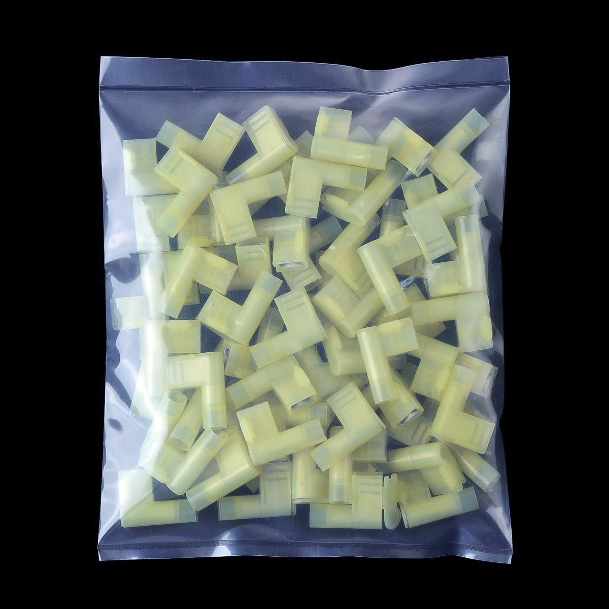 90 Degree Flag Spade Connectors 1210 AWG Nylon Insulated Crimp Wire Terminals 5