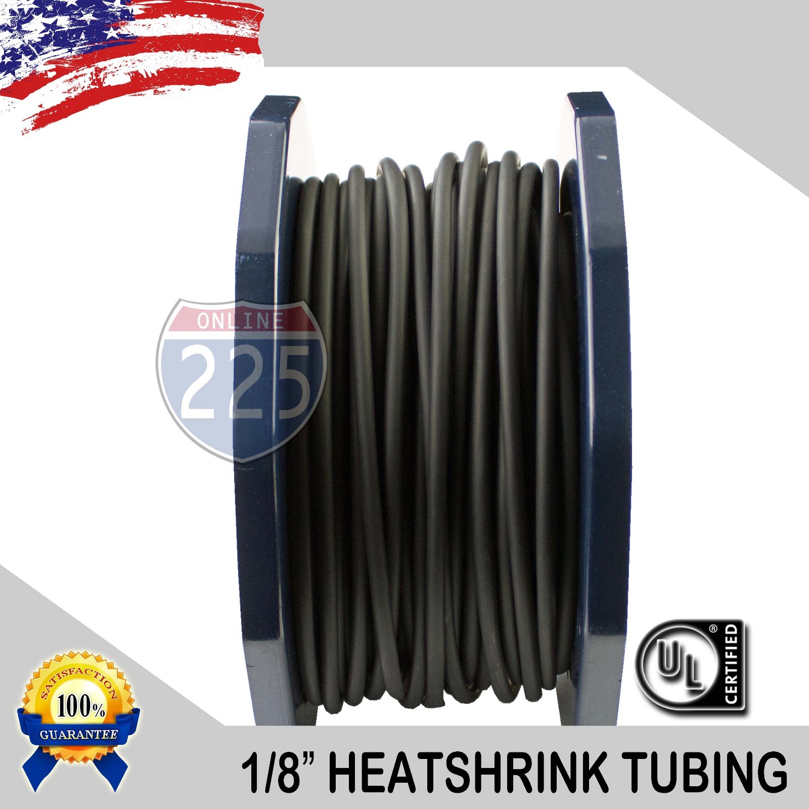 100 FT. 100′ Feet BLACK 1/8″ 3mm Polyolefin 2:1 Heat Shrink Tubing Tube Cable UL
