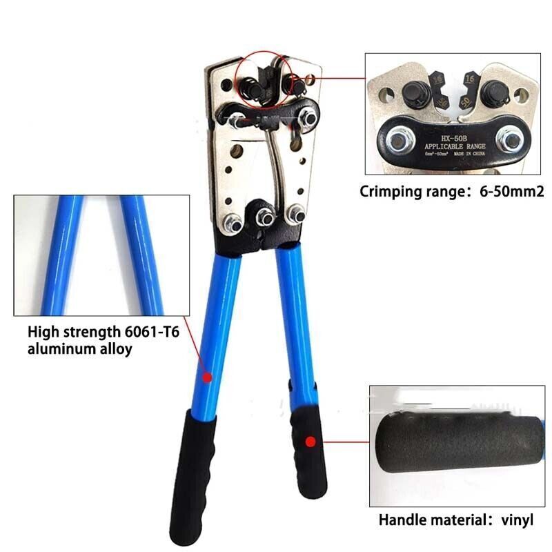 Terminal 140PCS Cable Lugs Copper Ring Crimp Car Battery Wire Connectors/Plier