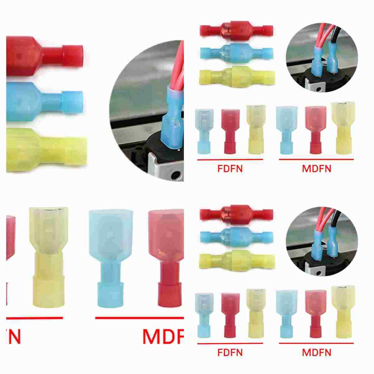 Connector Male FemaleElectrical Wire Cable Terminal Crimp Kit50Pairs Insulated