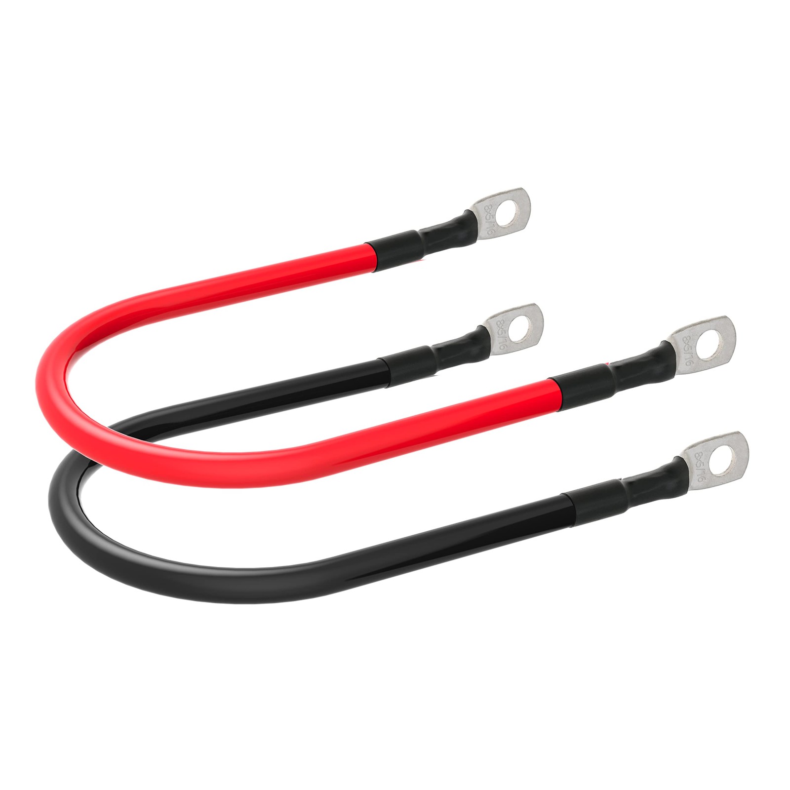 8 AWG Battery Cable Power Inverter 5/16 Inch Lugs 1FT Marine RV Car 2 PCS
