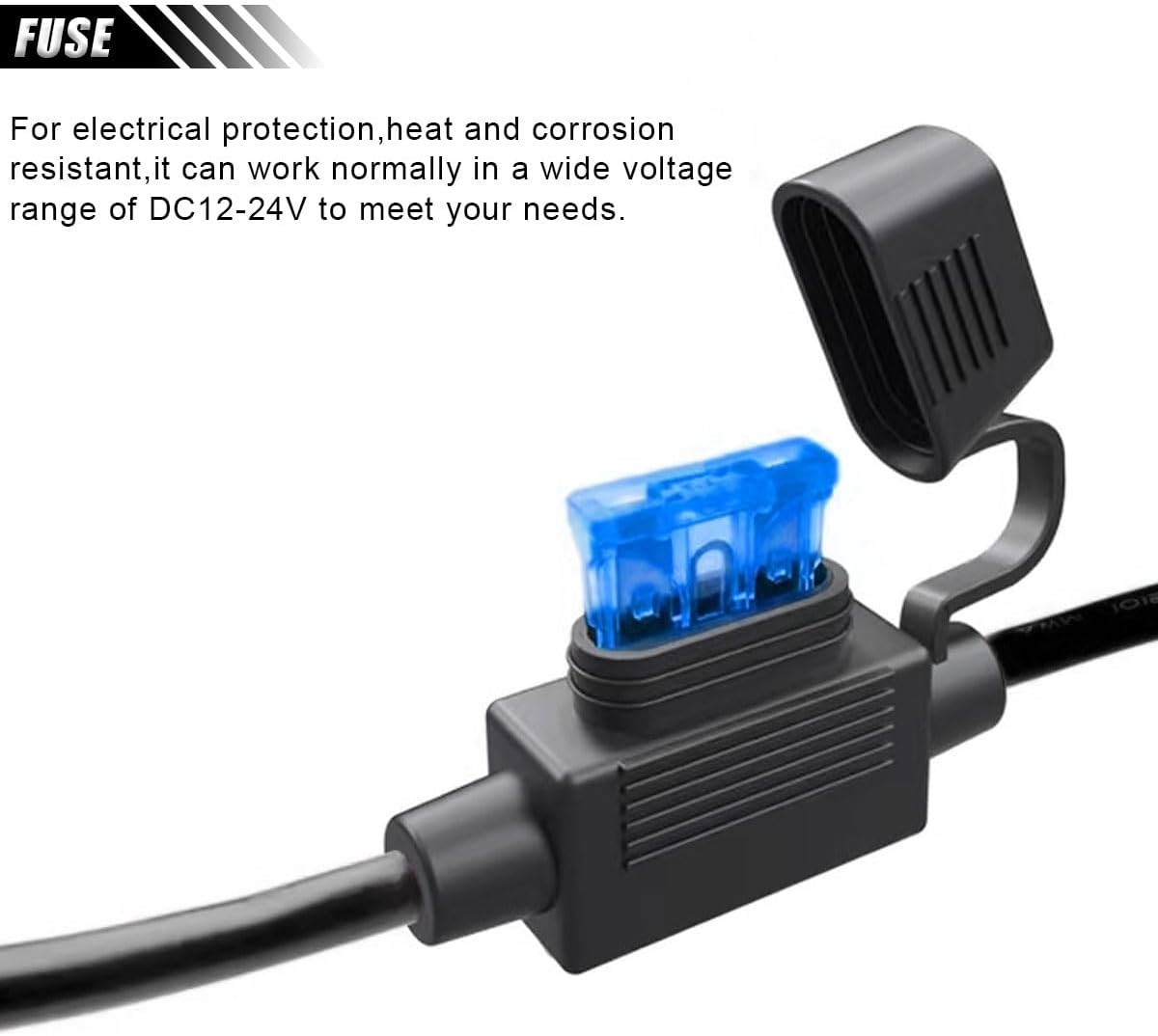 Weatherproof SAE Battery Connector Cable with Ring Terminal for Easy Install