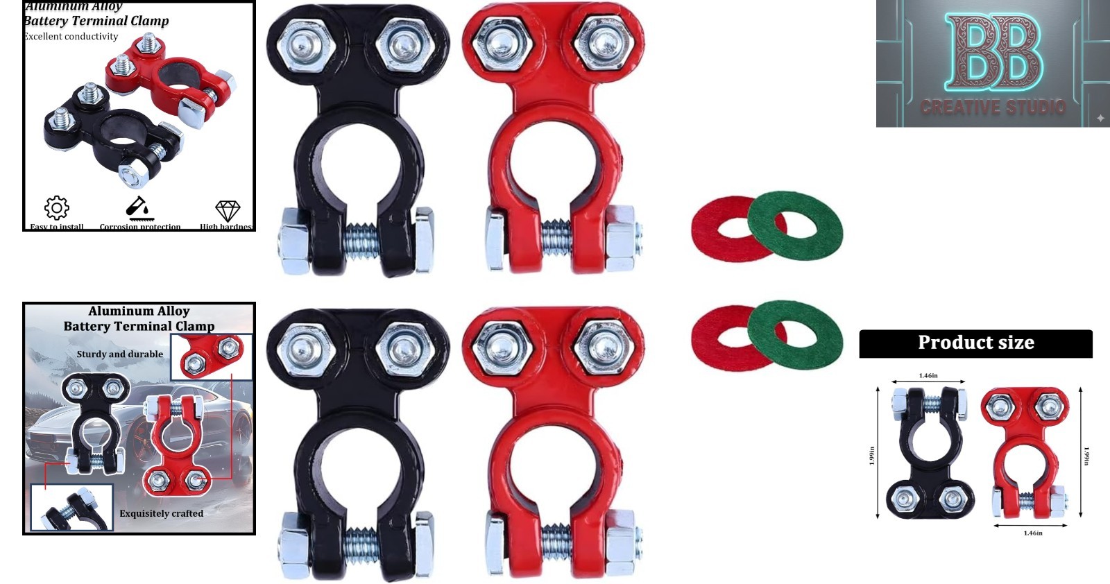 Rust-Resistant Battery Terminal Connectors – Universal Fit for All Vehicles